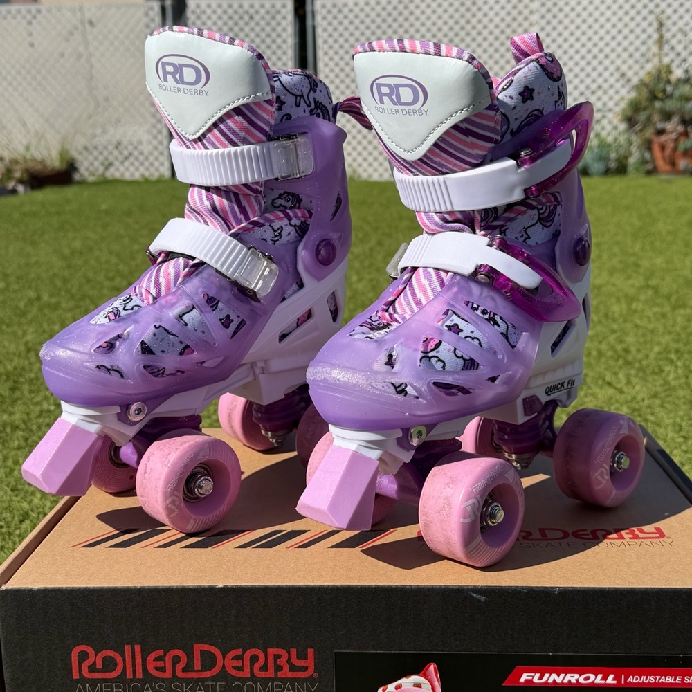 Roller Derby Purple and Pink Kids Skates